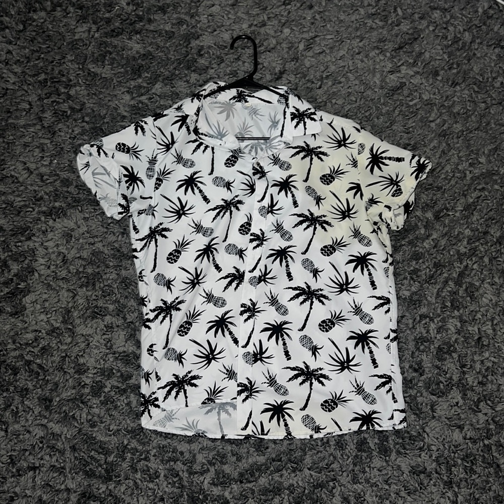 MENS - Pineapple/Palm Tree Button Up - MEDIUM